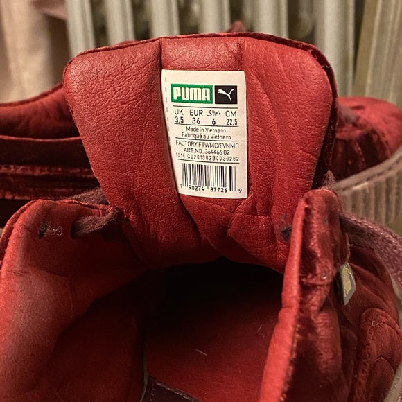 Puma X Fenty Rihanna Creeper Vintage OG• Pre-Loved Velvet Burgundy • Size 6 - Picture 5 of 8